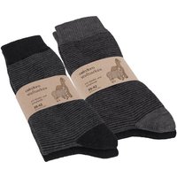 celodoro Thermosocken Damen & Herren Wollsocken mit Alpaka Uni & Ringel von celodoro