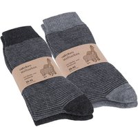 celodoro Thermosocken Damen & Herren Wollsocken mit Alpaka Uni & Ringel von celodoro