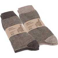 celodoro Thermosocken Damen & Herren Wollsocken mit Alpaka Uni & Ringel von celodoro