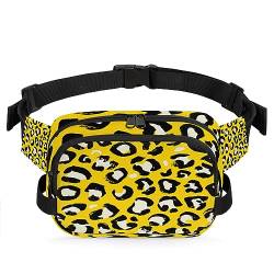 Bauchtasche mit Leopardenmuster, für Herren und Damen, quadratisch, für Reisen, Umhängetasche, Brustgurt, Schultertasche, Geldbörse, Multi39, 9x2.5x6.1 in von cfpolar