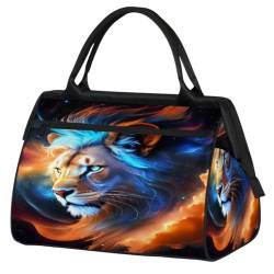 Coole Tigerhaut Turnbeutel für Frauen Männer, Reise Sport Duffel Bag Sport Gym Bag Weekender Übernachtung Tasche Carry On Tote Bag, D-Color21, 15.2*8.3*11.6 in von cfpolar