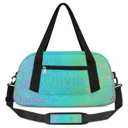 Individuelle Kinder-Reisetasche für Mädchen, personalisierbar, für Teenager, Tanztasche, Wochenendtasche, Reisetasche für Mädchen, Reisen, Schule, Praxis, Farbe 6, S von cfpolar