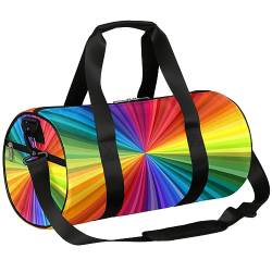 Rainbow Swirl (02) Duffle Bag Sport Gym Bag Travel Luggage Bag Durable Dance Training Yoga Handtasche Weekender Overnight Beach Daily Bags for Men Women, Mehrfarbig von cfpolar
