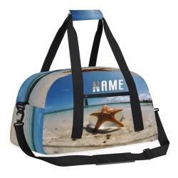 Seestern Strand Sommer Kinder Übernachtungstasche, personalisierbar, Wochenendtasche, Reisetasche, Reisetasche für Teenager, Jungen, Fitnessstudio, Fußball, Handgepäck, Maletas, Para Niños, von cfpolar