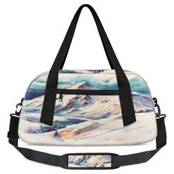 Snow Mountain Skipiste Kinder Seesack, leicht, wasserabweisend, faltbar, Sport, Turnbeutel, Wochenender, Übernachtung, Handgepäcktasche für Schule, Praxis, Reisen, Jungen und Mädchen, Mehrfarbig von cfpolar