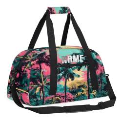 Sommer-Reisetasche mit Kokosnussbaum, für Kinder, personalisierbar, Wochenendtasche, Reisetasche, Reisetasche für Teenager, Jungen, Fitnessstudio, Fußball, Handgepäck, Maletas, Para Niños, von cfpolar