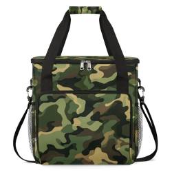 cfpolar Personalisierte Tragetasche für Kaffeemaschinen, Reise-Tragetasche, kompatibel mit K-Mini oder K-Mini Plus, für Einzelportion-Kaffeebrauer, Schwarz/Grün, Camouflage von cfpolar