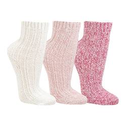 3 Paar Norwegersöckchen, ABS Socken wolle für babys und Kinder CH-3119 (15-18, Mädchen(Rosa-Bündel-Sortiert)) von ch-home-desgin