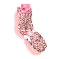 2 Paar Kuschel+Söckchen Boucle+Uni Supersoft und Kuzschelig CH-2243 (One Size (36-42), Rosa) von ch-home-design