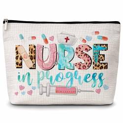 chanuan Kosmetiktasche mit Aufschrift "Nurse in Progress, zukünftige Krankenschwester", Geschenk für Krankenschwestern, Krankenschwestern, weibliche Abschlussgeschenke, Intensiv-Krankenschwester, von chanuan