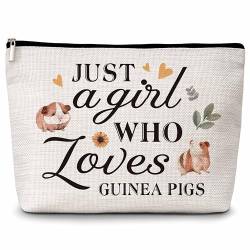 chanuan Kosmetiktasche mit Meerschweinchen-Motiv, "Just A Girl Who Loves Meerschweinchen", für Damen, Meerschweinchen-Liebhaber, Teenager, Meerschweinchen, Kosmetiktasche, Reisetasche (f28), von chanuan