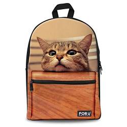 Injersdesigns Unisex 3D Nette Katze/Hund Muster Daypack Rucksack Jungen-Mädchen-beiläufige Schule-Beutel-Rucksack-Karikatur-Muster-Schulter-Beutel Ideal für Schule und Reisen von chaqlin