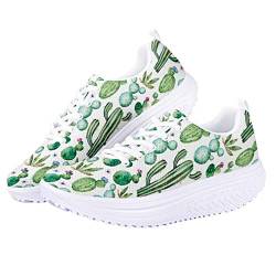 chaqlin 3D Novelty Cactus Platform Toning Schuhe Damen Tennis Sneakers Wedges Dicke Sohle zum Laufen Laufen Jogging Sneaker für Damen Mädchen Schuhe 38 EU von chaqlin