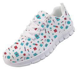 chaqlin Damen Laufschuhe Cartoon Cute Krankenschwester Neakers Breathable Trainer Working Loafers EU40 von chaqlin