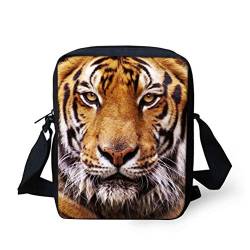 chaqlin Kinder Kinder Crossbody Handtaschen Tier Tiger Design Messenger Bags für Jungen Mädchen Casual School Sling Schulter Totebags von chaqlin