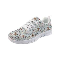 chaqlin Krankenschwester Bär Sneaker Damen Casual Flats Laufschuhe Schule Sport Gym Schuhe Teenager College Trainer Größe 41 von chaqlin