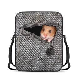 chaqlin Kuriertaschen für Jungen und Mädchen, Mini-Umhängetaschen, Kinder, Schulterhandtaschen, Süßer Hamster, Einheitsgröße, Kuriertasche von chaqlin