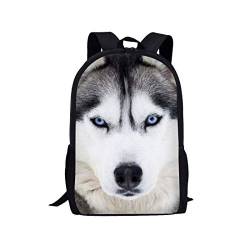 chaqlin Lässige Rucksäcke für Jugendliche, Segeltuch, Tiere, Rucksack, niedliche Tiere Mehrfarbig Cool Husky Einheitsgröße von chaqlin