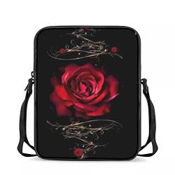 chaqlin Umhängetaschen für Kinder und Kinder, modisch, Sport, Reisen, Kuriertasche, Stilvolle Rose, Einheitsgröße, Kuriertasche von chaqlin