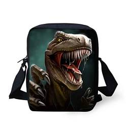 chaqlin Unisex Kids Zurück in die Schule Messenger Bags Tier T-Rex Dinosaurier Crossbody Handtaschen für Frauen Party Travel Sling Handy Schulter von chaqlin