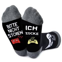 cheap4uk Lustige Ostern Geschenke Für Männer Lustige Socken Herren Damen 43-46 Ostersocken Mit Spruch Funny Socks Fußball Gaming Zocken Bier Socken Ostern Geschenk von cheap4uk