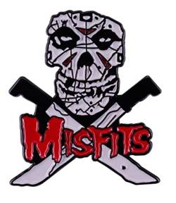 Misfits Schädel Emaille Pins Brosche Horror Revers Abzeichen Pin Schädel Skelett Geist Broschen für Rucksack Kleidung Tasche Jacke Hüte von chichengnian