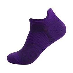 Arbeitssocken Füßlinge low cut Outdoor-Sportsocken für Männer und Frauen, Fitness-Laufsocken, dünne Socken, flacher Schnitt, atmungsaktive Sommersocken, schnell Unsichtbare Kurze (Purple, One Size) von chiphop