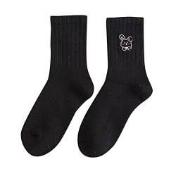 Beach Socken Volleyball Sticksocken Damen Frottee Socken Warm Dicke Socken Süße Socken Socken Ananas (Black, One Size) von chiphop