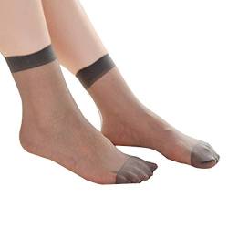 Füßlinge Atmungsaktive Rutschfeste Socken Socken kurzer Schnitt dünn 10 paar Seide Frauen Strümpfe niedrig Ultra elastische Socken Atmungsaktive Herrensocken (Grey, One Size) von chiphop