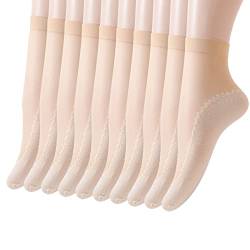 Gelbe Socken Herren Anzug 10 Paar feste, gemusterte Baumwollunterseite, rutschfeste Socken, atmungsaktive, unsichtbare Socken, mittlere Röhrensocken Socken Mit Namen Bestickt (Beige, One Size) von chiphop