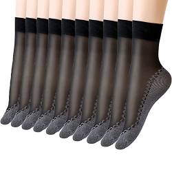 Gelbe Socken Herren Anzug 10 Paar feste, gemusterte Baumwollunterseite, rutschfeste Socken, atmungsaktive, unsichtbare Socken, mittlere Röhrensocken Socken Mit Namen Bestickt (Black, One Size) von chiphop