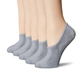 Komfortbund Ohne Drückende Naht 3 Paar Damen Sommer Einfarbig Sport Casual Flacher Mund Anti Rutsch Bootssocken Atmungsaktive Herrensocken (Grey, M) von chiphop