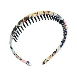 Kunststoff-Stirnbänder für Frauen, mehrfarbig, rutschfeste Zahnkamm-Stirnbänder, Haarreifen, weiches Haar-Accessoires Haarklammern Hund (B, One Size) von chiphop