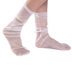 Sneaker Socken Herren Damen Lace Söckchen für Damen Rüschensocken Damen Netzsocken Damensocken Dünne Niedrig Geschnittene Rutschfeste Socken (White, One Size) von chiphop