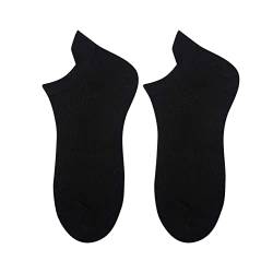 Socken aus Gekämmter Männlicher Erwachsener Teenager Sommer Solide Ultradünne Atmungsaktive Trend Retro Socken Sneaker Socken Damen Füßlinge (Black, One Size) von chiphop