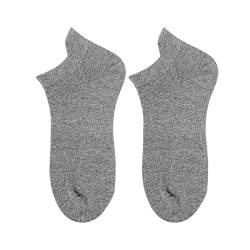Socken aus Gekämmter Männlicher Erwachsener Teenager Sommer Solide Ultradünne Atmungsaktive Trend Retro Socken Sneaker Socken Damen Füßlinge (Grey, One Size) von chiphop