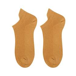 Socken aus Gekämmter Männlicher Erwachsener Teenager Sommer Solide Ultradünne Atmungsaktive Trend Retro Socken Sneaker Socken Damen Füßlinge (Yellow, One Size) von chiphop