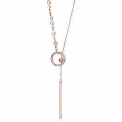 chiphop Halskette Licht Einfache Halskette Frauen Hundert Mode Schlüsselbein Kette Anhänger Halskette Albanische Halskette (f-Rose Gold, One Size) von chiphop