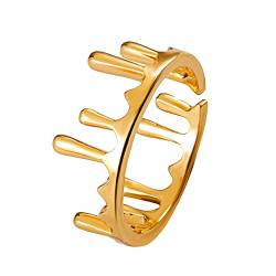 chiphop Ring Gruseliges Blut Gruseliger Roter Ring Tropfender Damen Halloween Ringe Ringe Frau (Gold, One Size) von chiphop