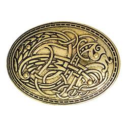 Viking Brosche Pin für Frauen Schnalle Verschluss Kleidung Verschlüsse Schal Umhang Clip Pin Modeschmuck, Gold von chiwanji