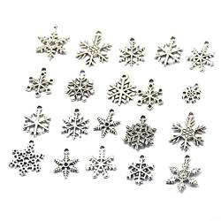 chiwanji 20pcs Tibetischen Silber Charms Schneeflocke Anhänger DIY Schmuckherstellung Großhandel von chiwanji