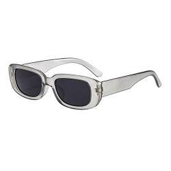 chiwanji Rechteckige Sonnenbrille, klobige Sonnenbrille, bequeme, leichte Sonnenbrille, Retro-Stil, Sonnenbrille für Radtouren, Wandern, Fahren, GRAU von chiwanji