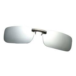 chiwanji Sonnenbrille Clip, Sonnenbrille Aufsatz Polarisationsbrille Clip UV400-Schutz Vorhänger Brille Aufsatz, Weiß, 131mm von chiwanji