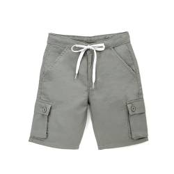 chopper club Jungen-Cargo-Shorts aus Baumwolle, Normale Passform, mit Cargo-Taschen, Olivgrün 38 von chopper club