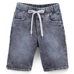 chopper club Jungen Denim Shorts Kurze Hosen Regular Fit aus Stretchable Dehnbarer Denim Grey 32 von chopper club