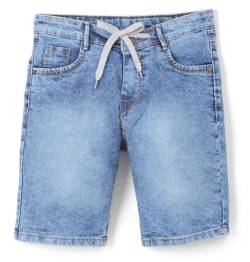 chopper club Jungen Jeans Shorts mit innerem Gummizug aus dehnbarem Denim Schlanke Passform Stone 30 von chopper club