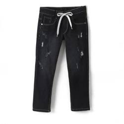 chopper club Jungen Jeans mit innerem Gummizug aus dehnbarem Denim-Stoff Schlanke Passform Black 28 von chopper club