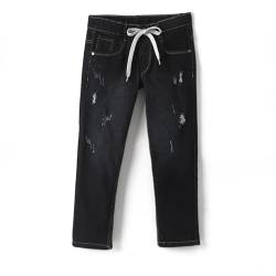 chopper club Jungen Jeans mit innerem Gummizug aus dehnbarem Denim-Stoff Schlanke Passform Black 32 von chopper club