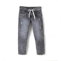 chopper club Jungen Jeans mit innerem Gummizug aus dehnbarem Denim-Stoff Schlanke Passform Grey 38 von chopper club