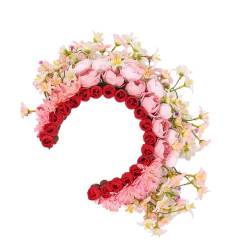 Elegantes Blumen-Stirnband, bunte Blumen, Kopfbedeckung, zartes Blumenhaar-Accessoire, Kopfschmuck für Fotoshootings, bequemes Stirnband von churuso